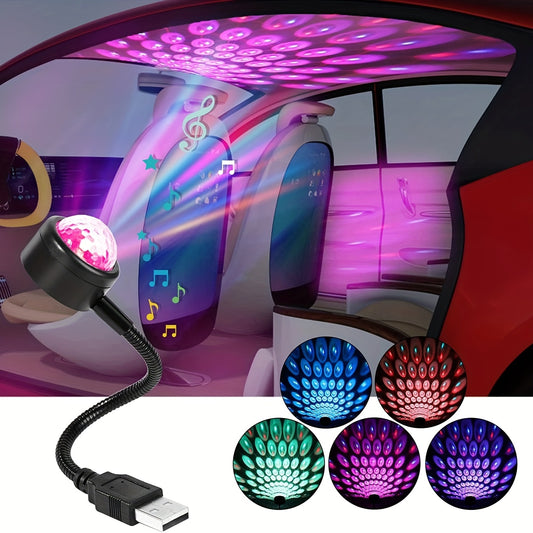 USB Music Control Car Starry Night Light