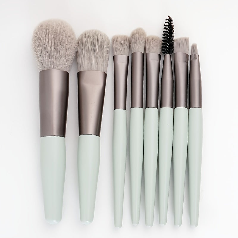 8pcs Soft Makeup Brush Set with Bag