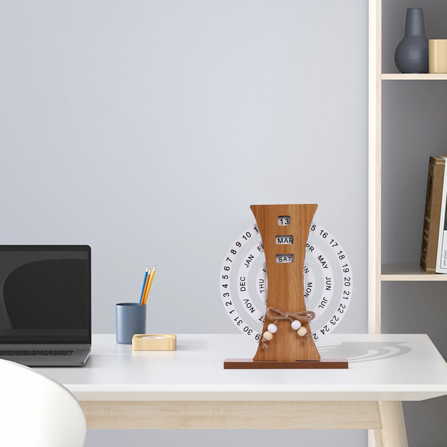 Wooden Creative Perpetual Calendar for Desk & Home