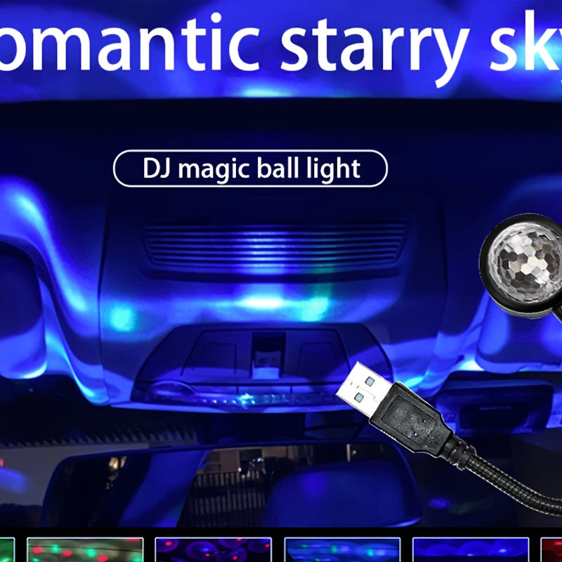 USB Music Control Car Starry Night Light
