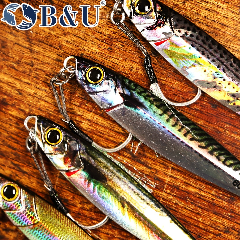 3D Metal Pencil Lure Bait with Dual Sharp Hooks - Clickilix