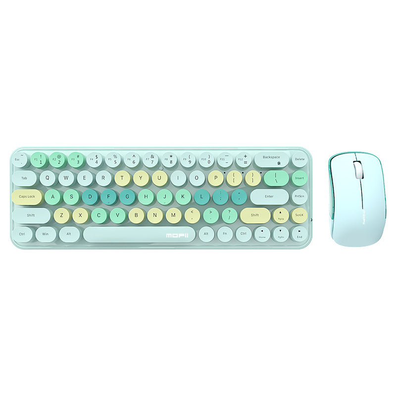Mofii Chic Wireless Keyboard Mouse Set – Milk Tea - Clickilix