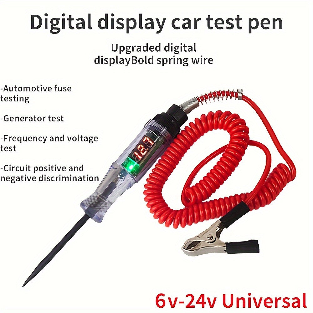 Car Circuit Tester Pen – DC Voltage Probe with LED Display - Clickilix