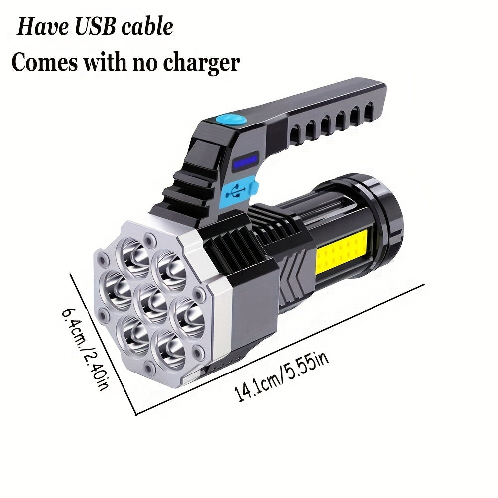 Rechargeable High-Power LED Flashlight Torch - Clickilix