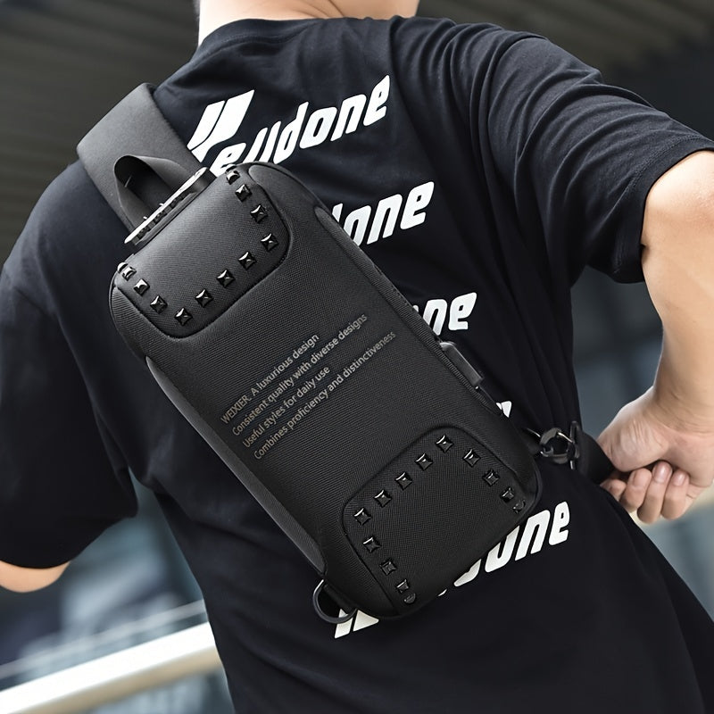 Men’s Waterproof Waist Bag with USB & Lock - Clickilix