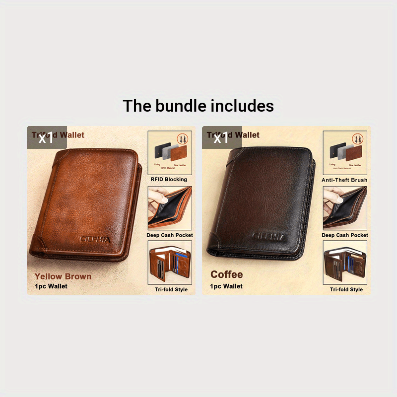 Vintage RFID Leather Wallet for Men