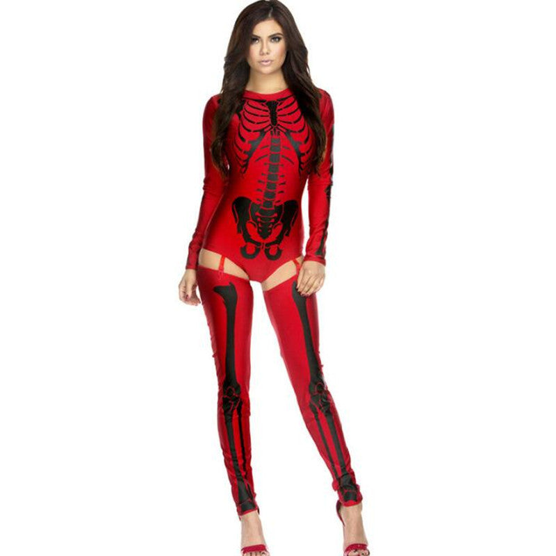 Halloween Skull Zombie Cosplay Costume Uniform