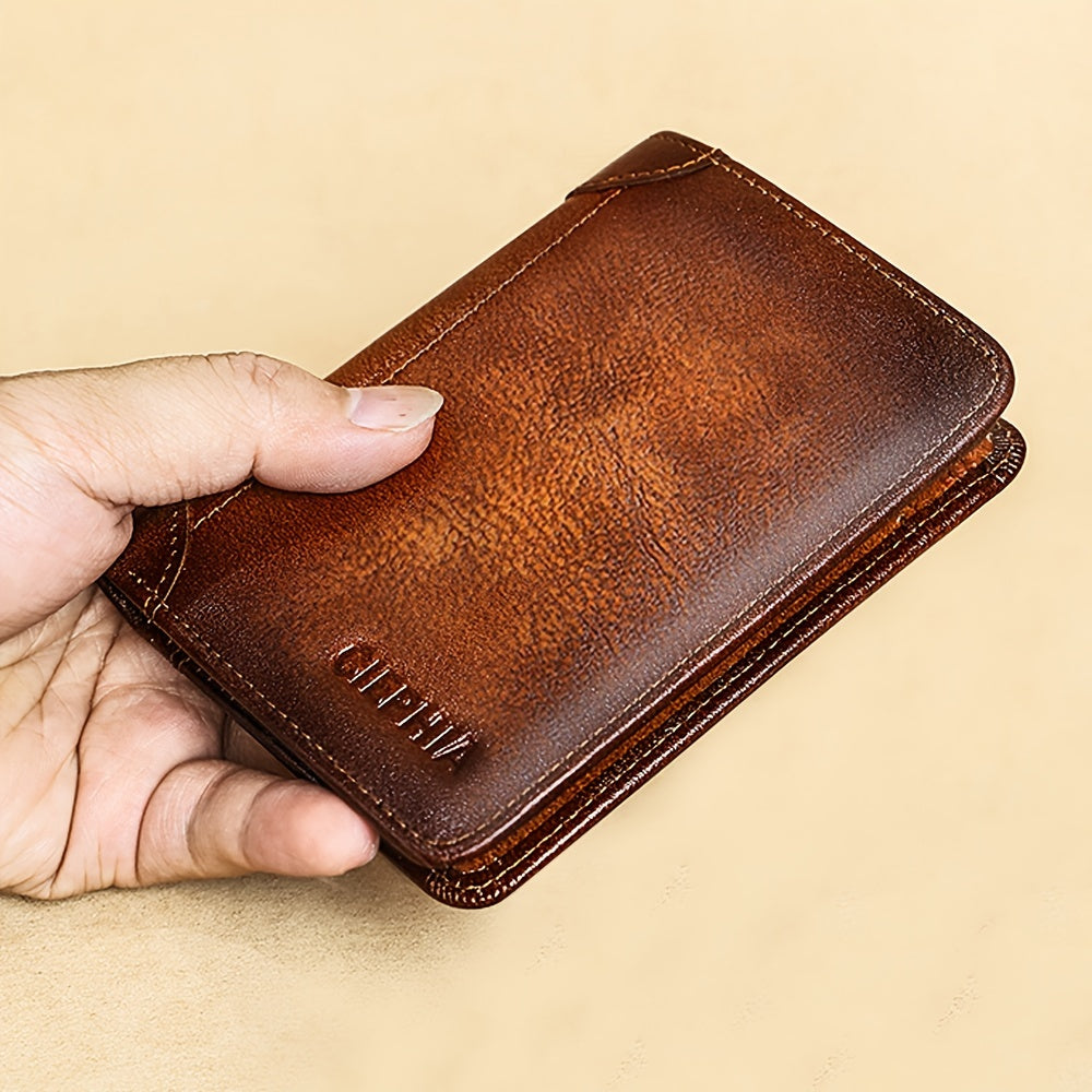 Vintage RFID Leather Wallet for Men