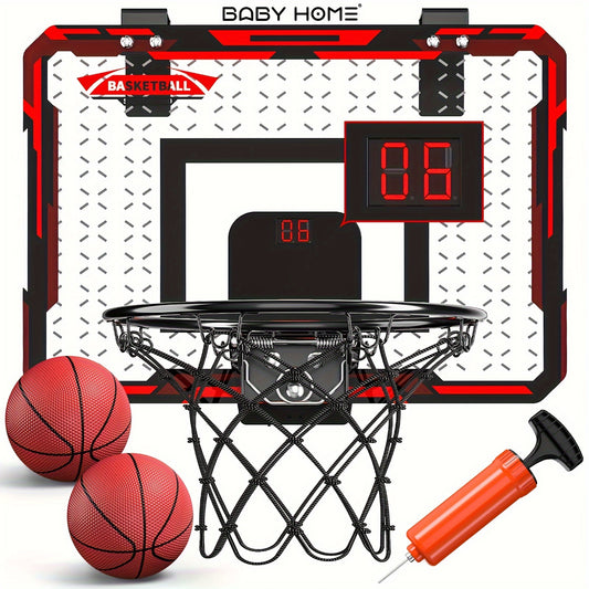 Indoor Mini Basketball Hoop Set for Kids – With 2 Balls - Clickilix