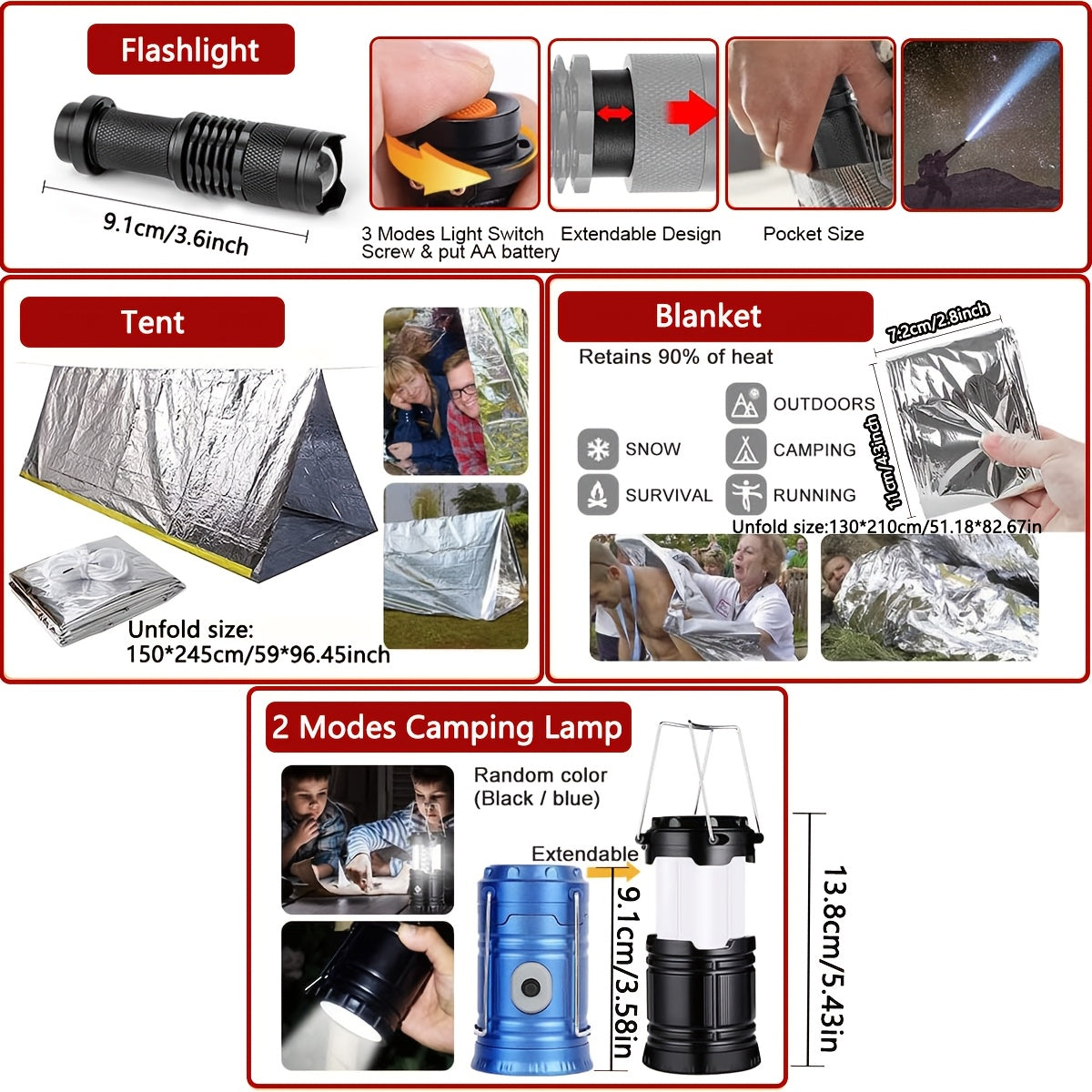 250Pcs Ultimate Survival Kit for Outdoor Adventures