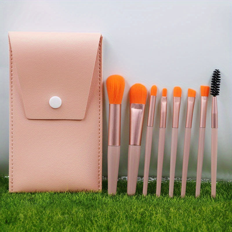 8pcs Soft Makeup Brush Set with Bag