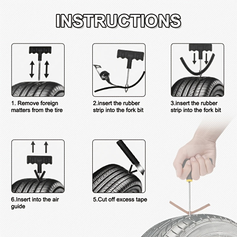 Car & Motorcycle Tire Repair Kit – Fix Punctures Easily - Clickilix