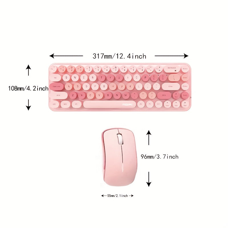 Mofii Chic Wireless Keyboard Mouse Set – Milk Tea - Clickilix