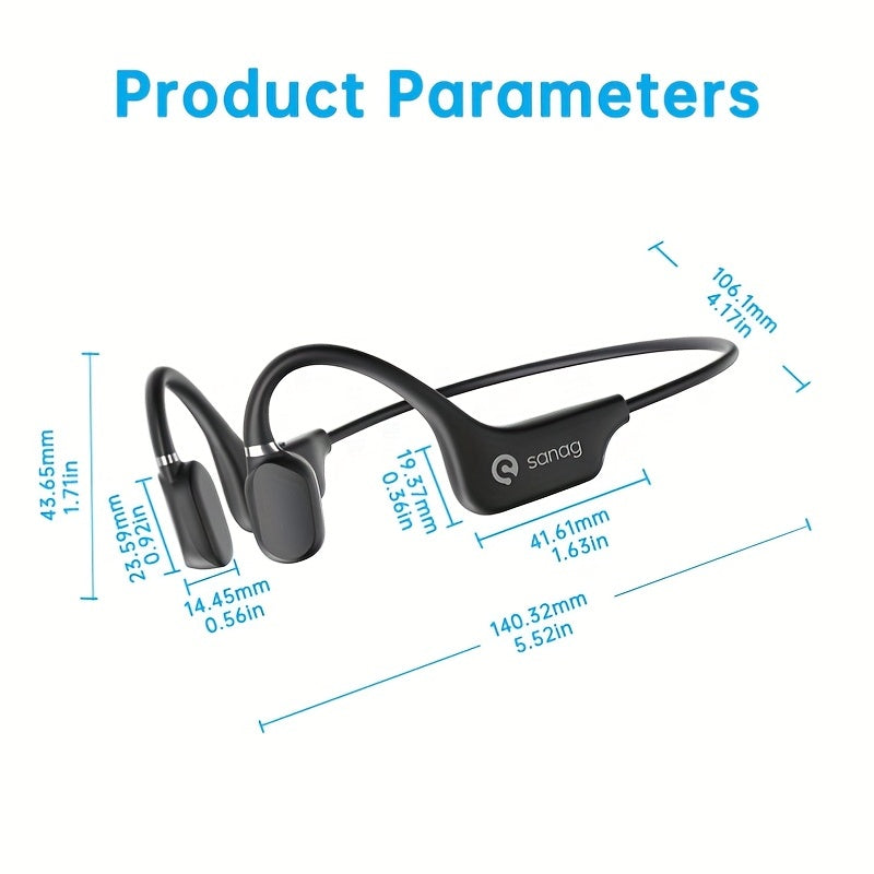 Sanag A5X Bone Conduction Wireless Sport Headphones - Clickilix
