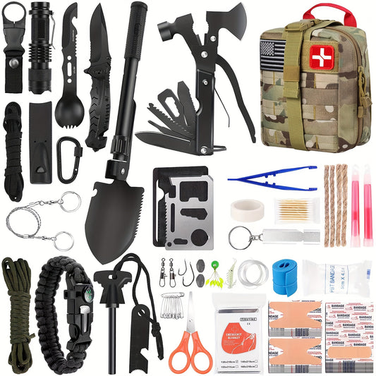 152-in-1 Emergency Survival Kit with Molle Pouch