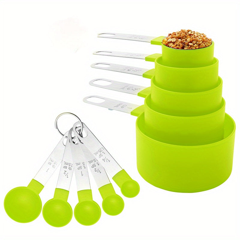 10pcs Premium Measuring Cups & Spoons – Stainless Steel - Clickilix