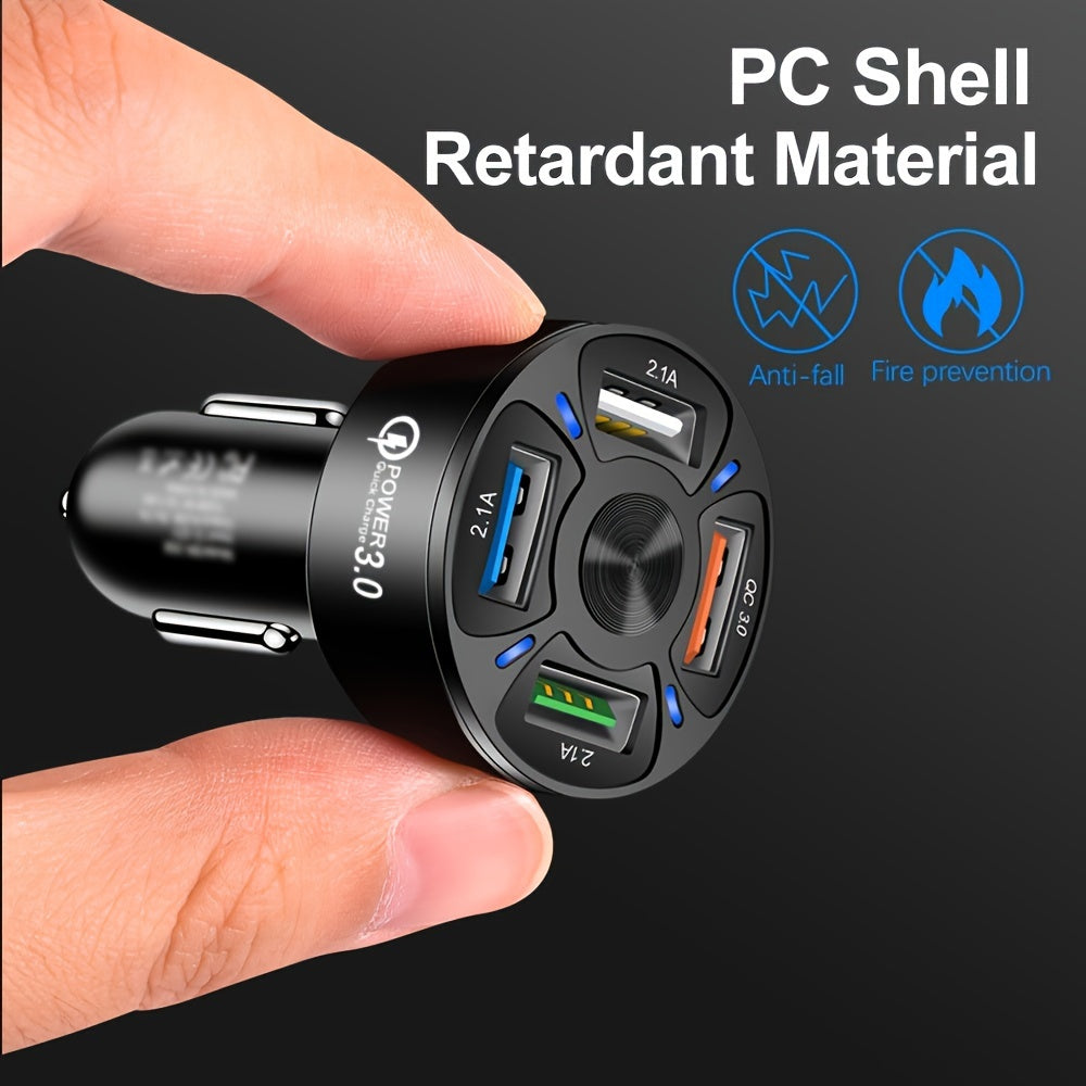 4-in-1 USB Car Charger – Fast Multi-Port Adapter - Clickilix