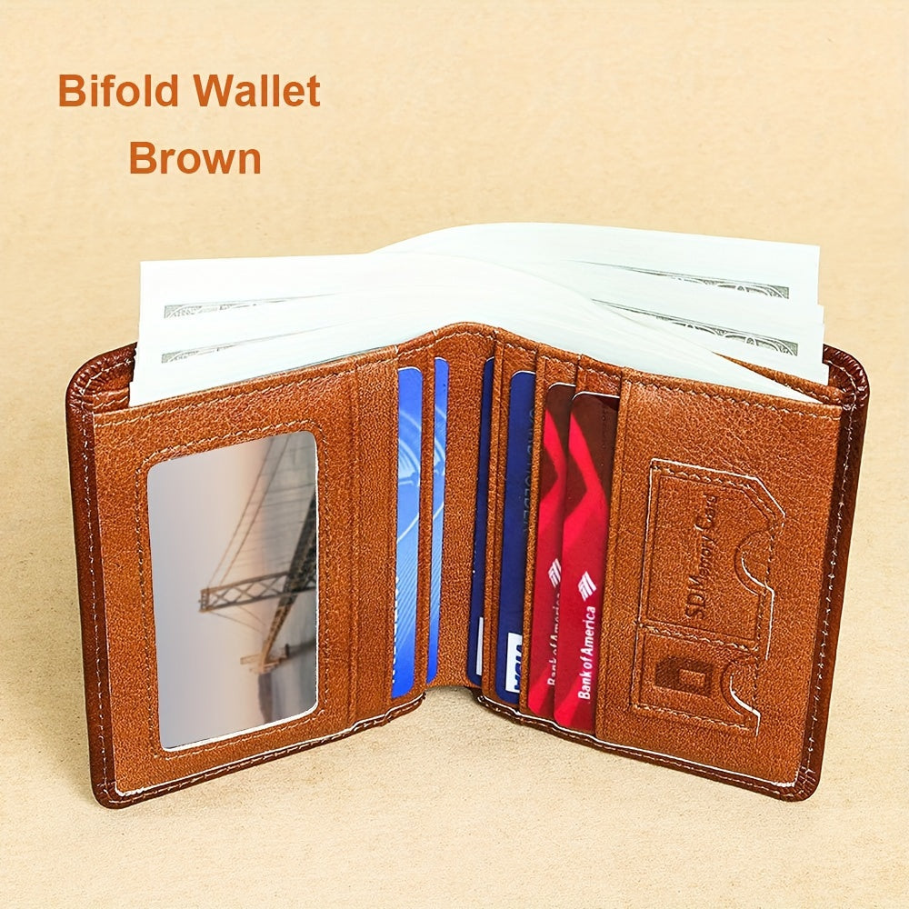 Vintage RFID Leather Wallet for Men