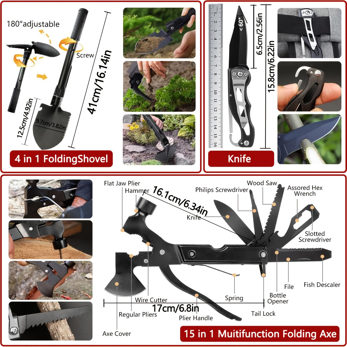 250Pcs Ultimate Survival Kit for Outdoor Adventures