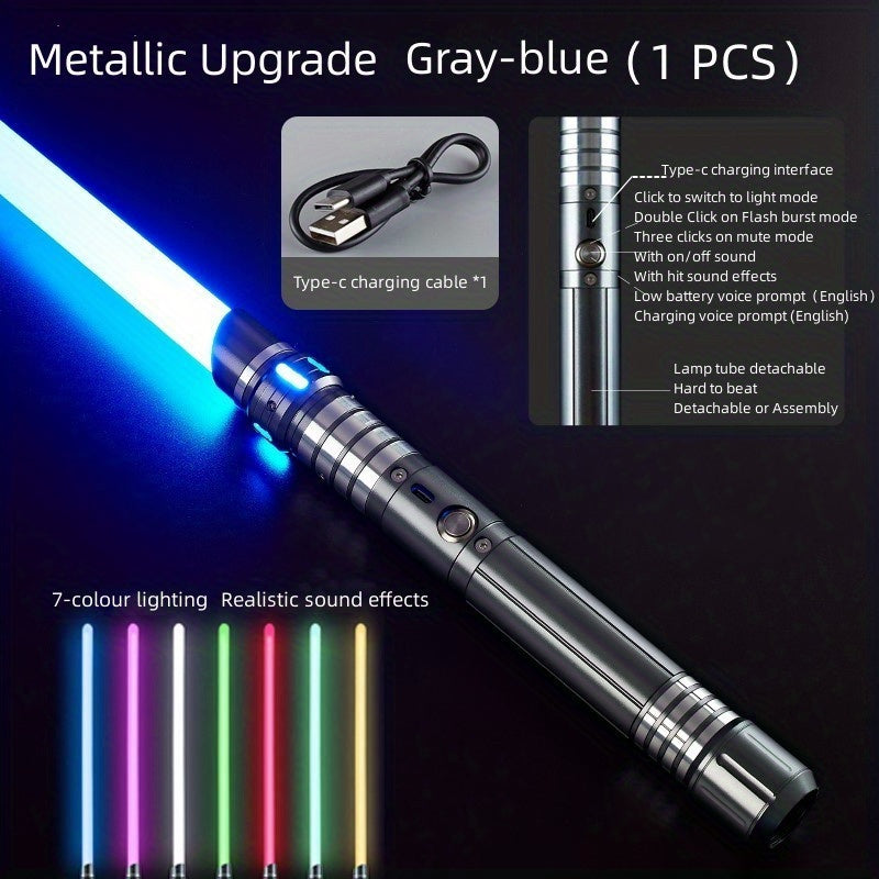 Rechargeable LED Light Sword with Metal Handle