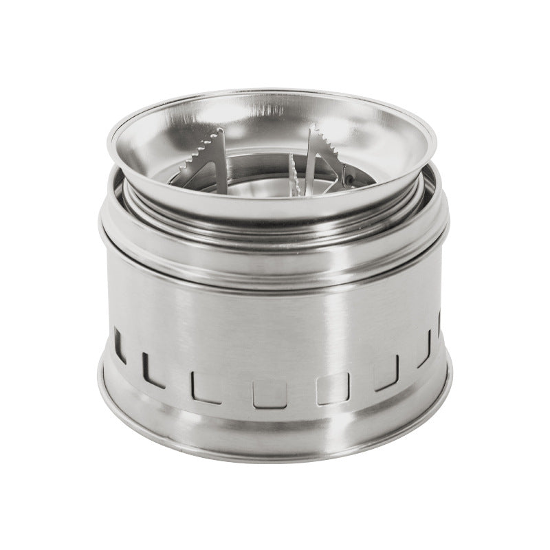 Mini Stainless Steel Camping Stove – Wood Burning