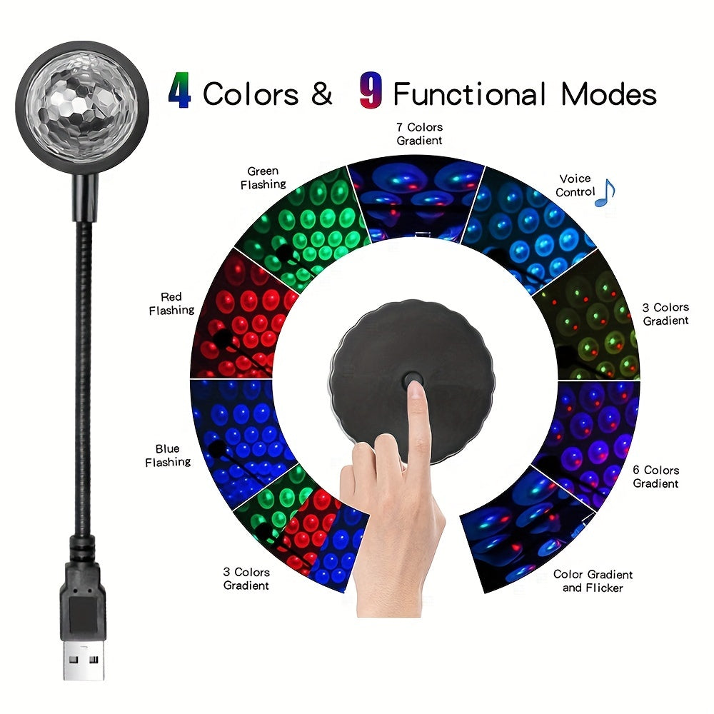 USB Music Control Car Starry Night Light