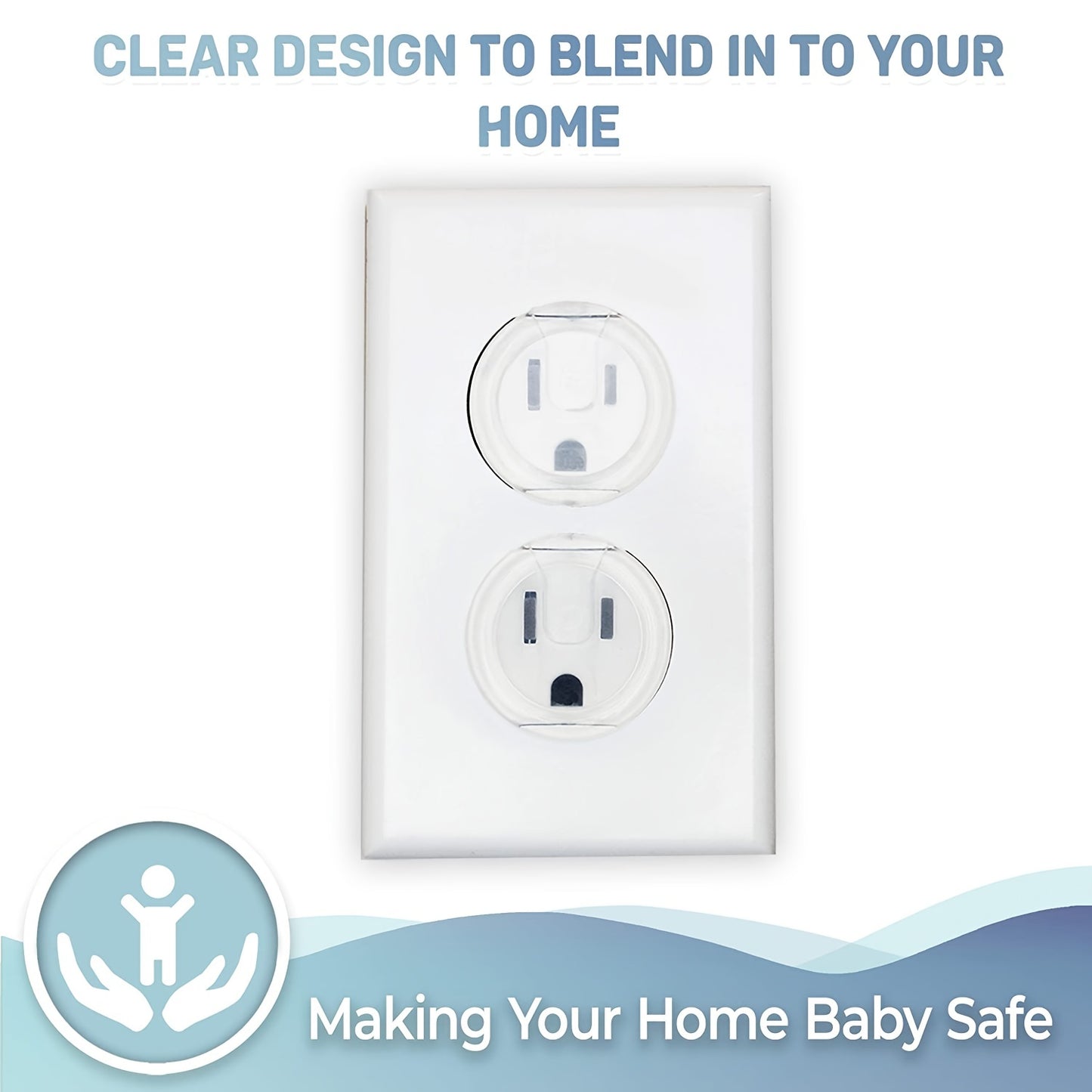 10pcs Baby-Proof Outlet Covers for Kids' Safety - Clickilix