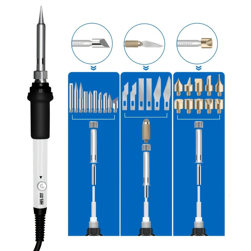 71-Piece Electric Soldering & Wood Burning Kit
