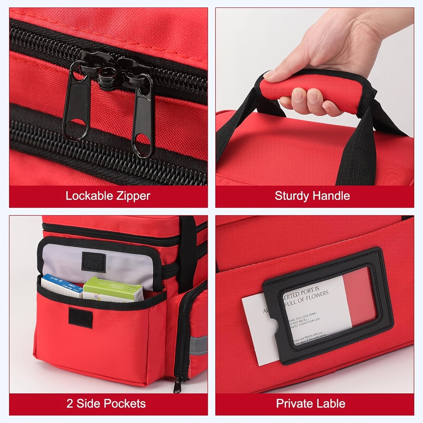 Portable Double-Layer Medicine Organizer Bag