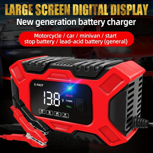12V 6A Automatic Digital Car Battery Charger - Clickilix