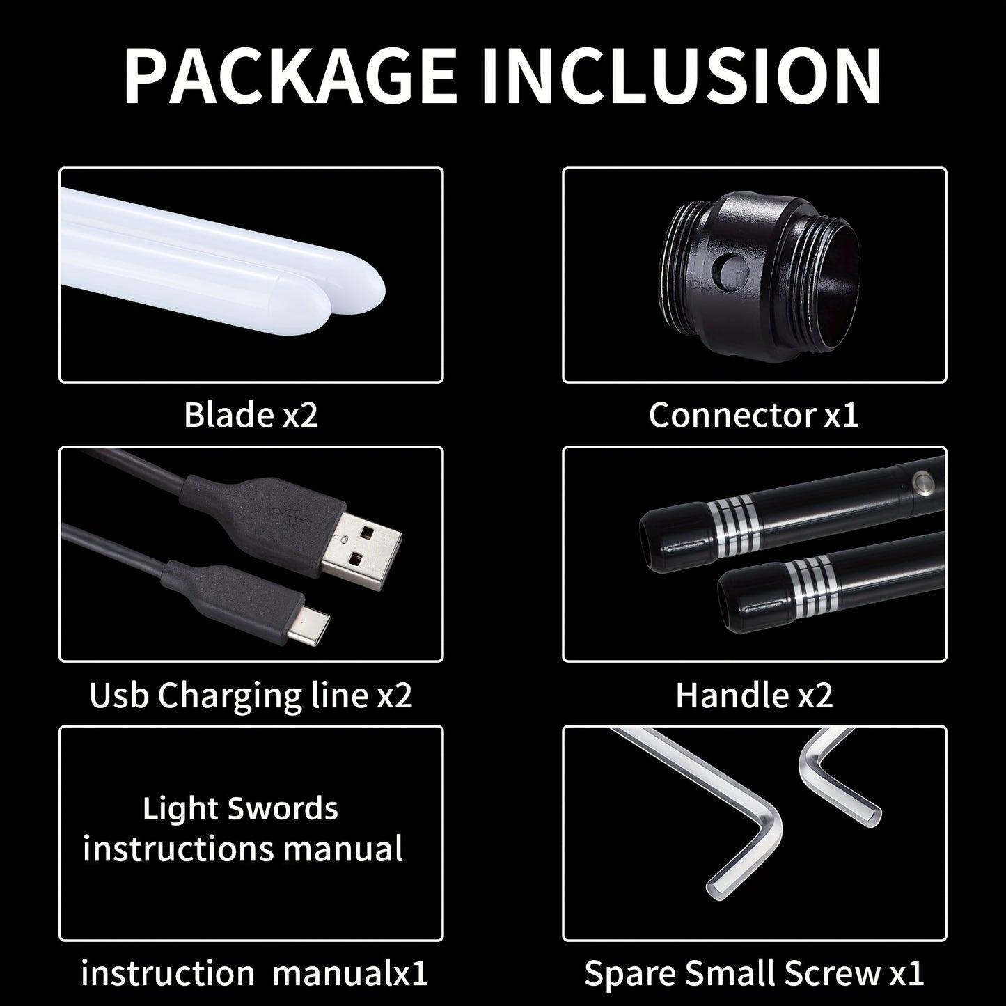 Rechargeable LED Light Sword with Metal Handle