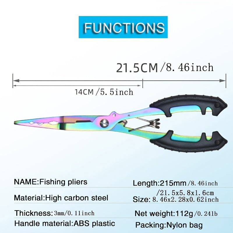 Saltwater Fishing Pliers – Rust-Proof with Sheath & Lanyard - Clickilix