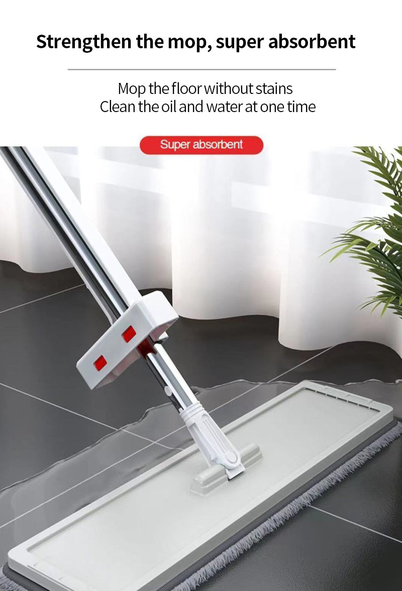 59" Hands-Free Flat Mop Set with Pads