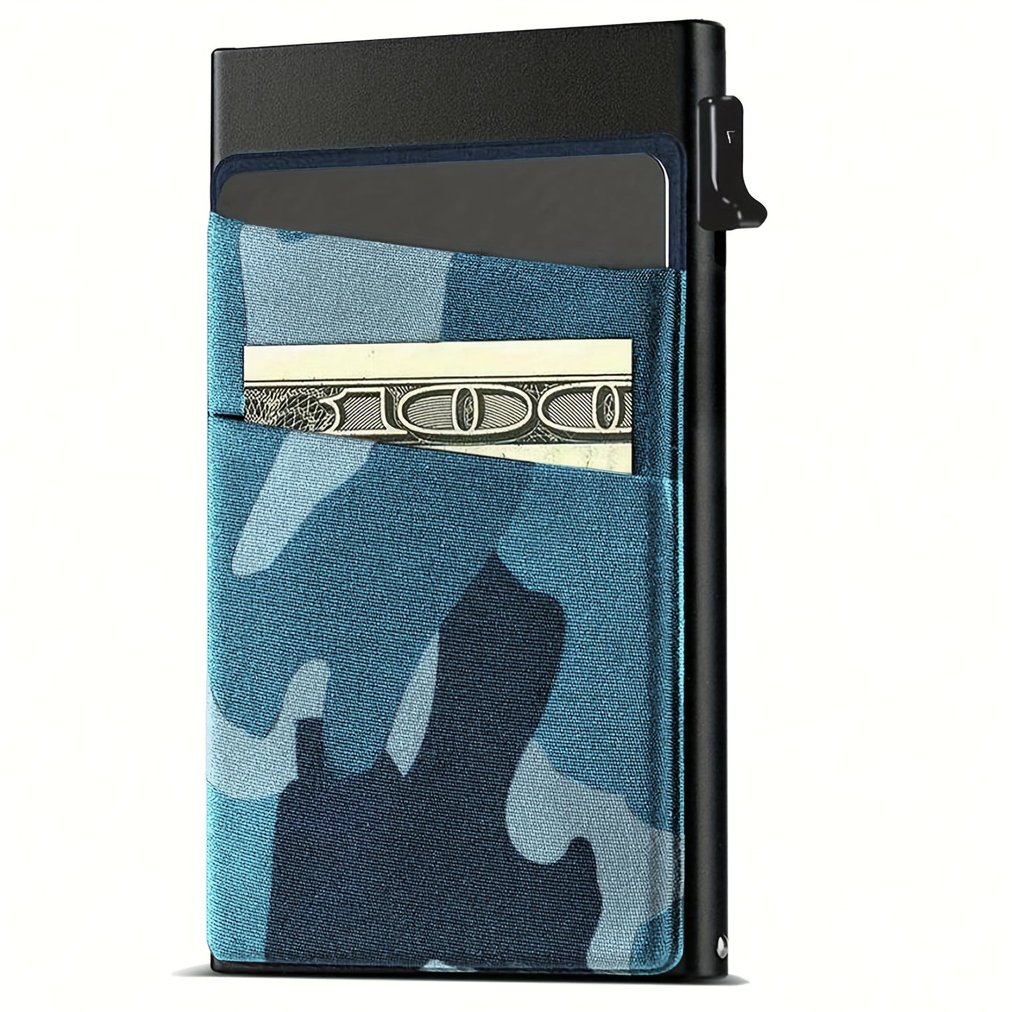 Automatic Pop-Up Credit Card Holder, RFID Blocking Men's Business Card Wallet - Clickilix