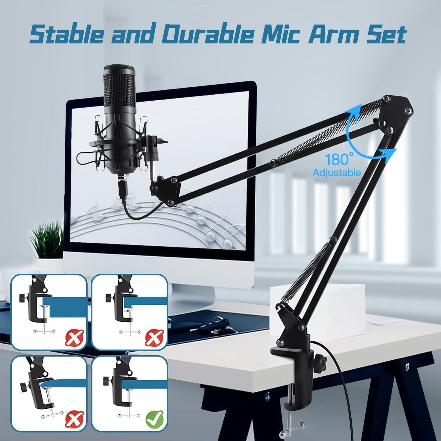 192kHz USB Condenser Microphone for Streaming
