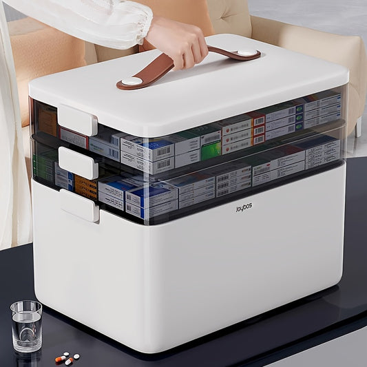 Extra-Large Family Medicine Storage Box with Window