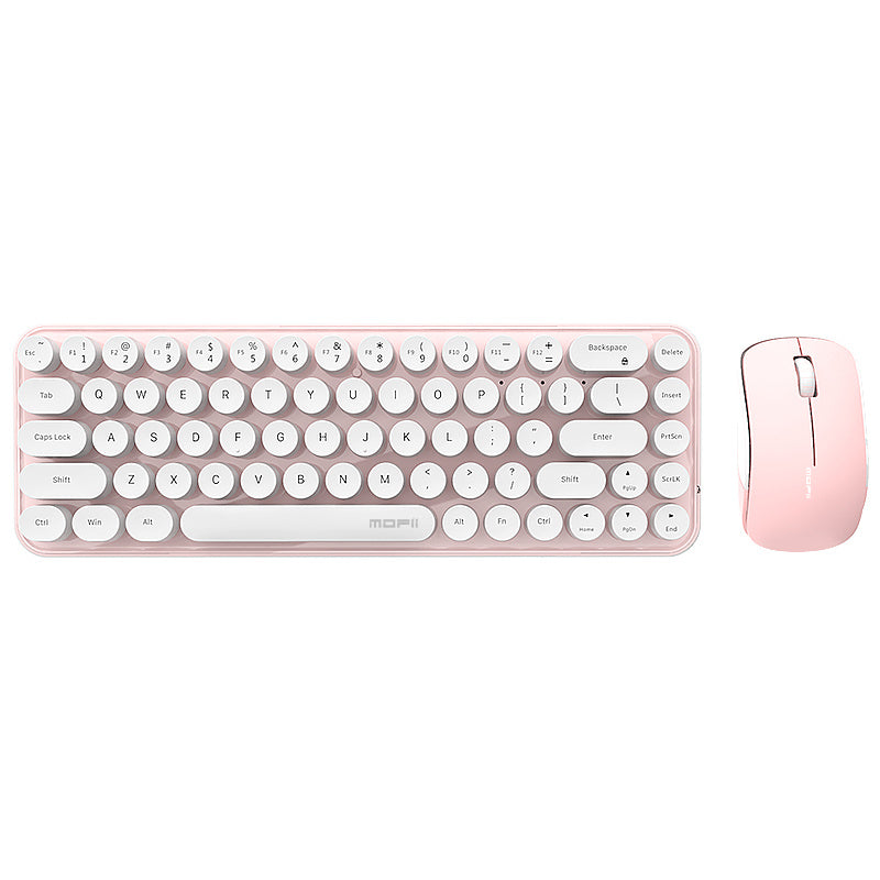 Mofii Chic Wireless Keyboard Mouse Set – Milk Tea - Clickilix