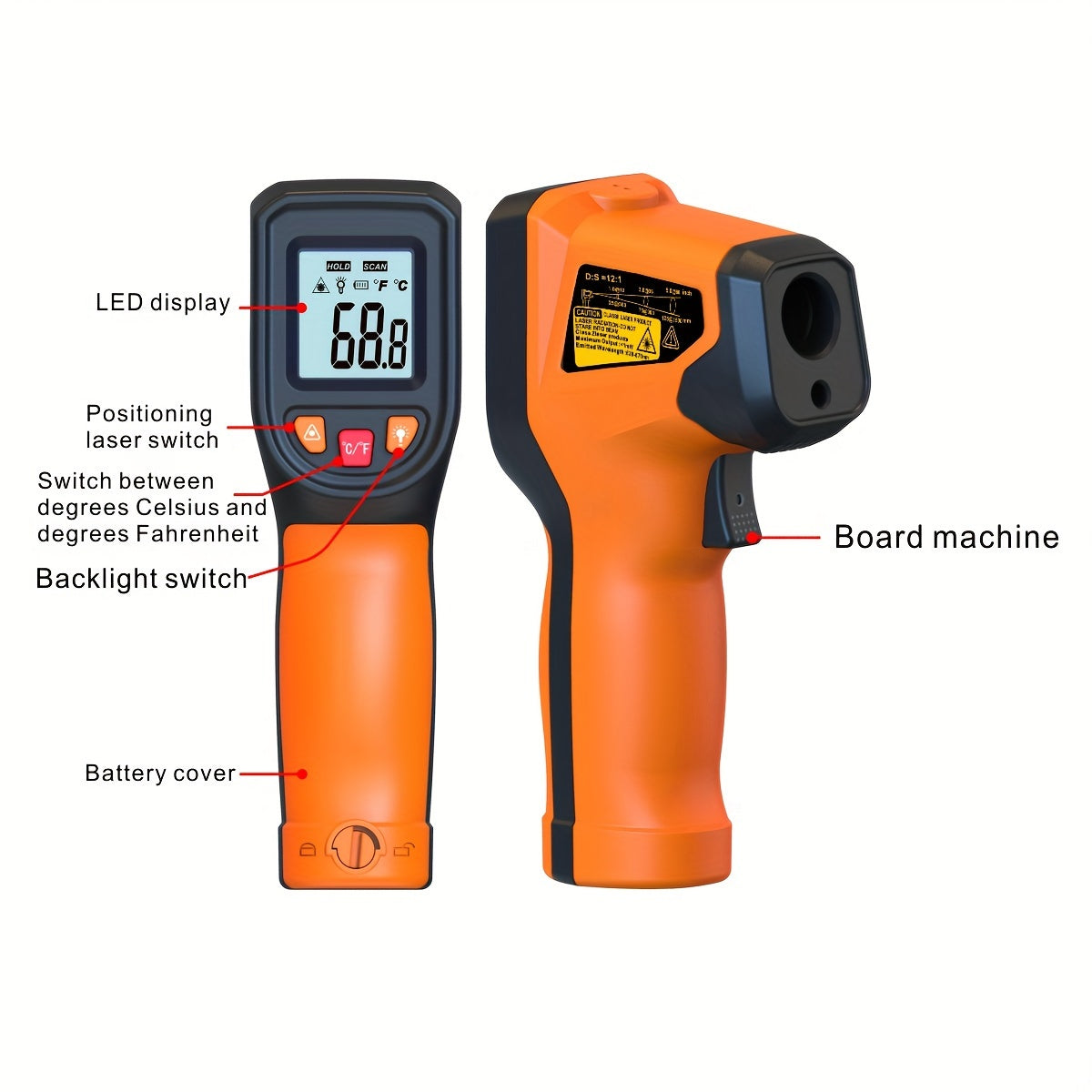 NJTY Infrared Thermometer Gun – High Precision, No Contact - Clickilix