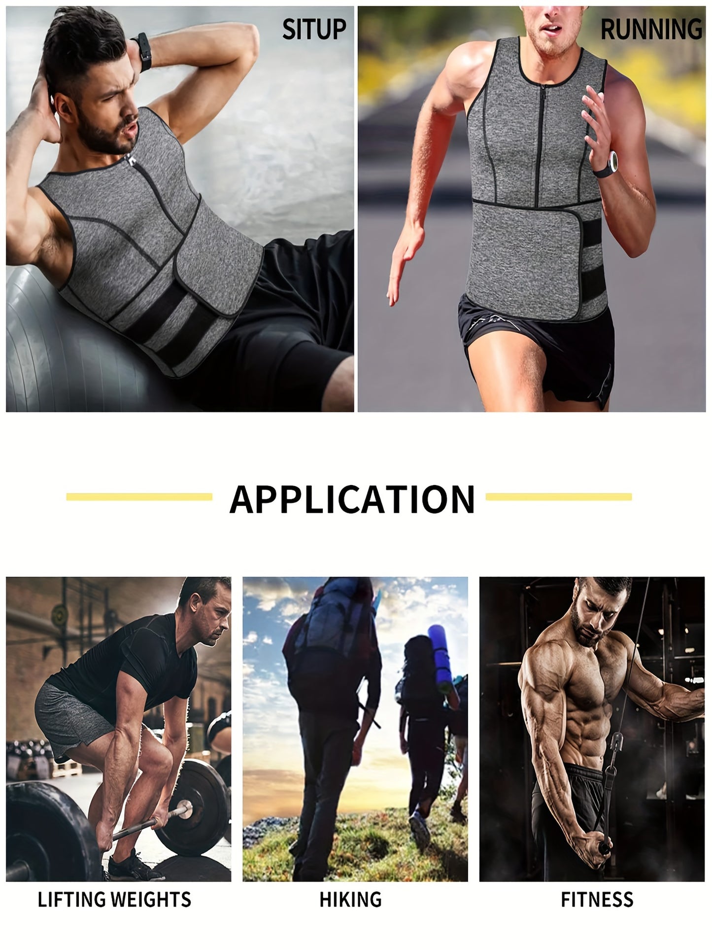 Men’s Compression Tank Top – Adjustable Waist Trainer - Clickilix