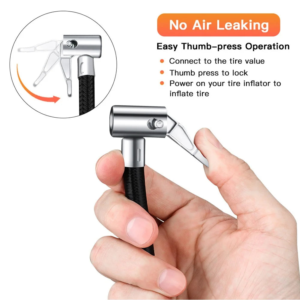 STONEGO Tire Inflator Hose – Lock, Pump & Go!
