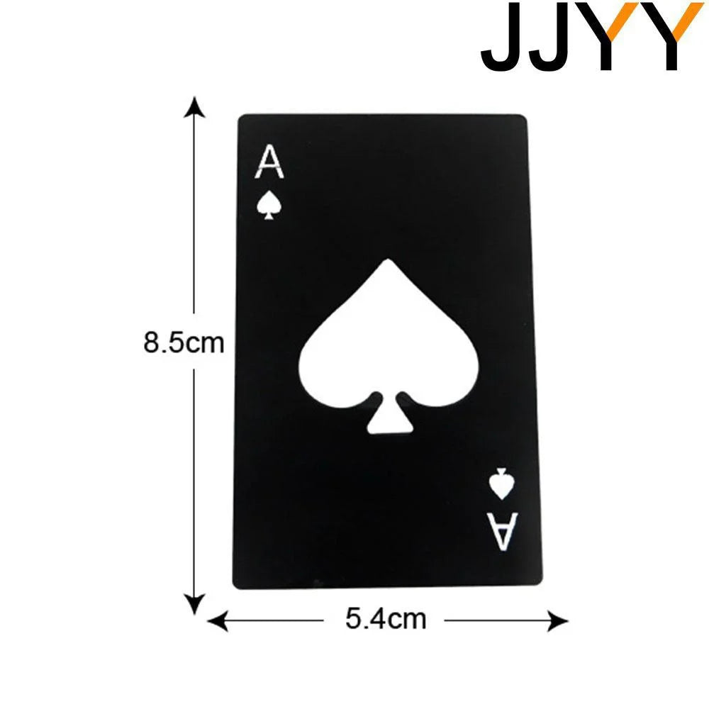 JJYY Black Poker Card Bottle Opener – Stylish & Functional Bar Tool
