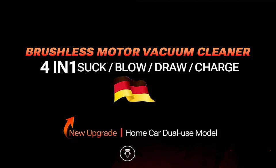 Mini Wireless Car Vacuum – 98500Pa Powerful Suction Cleaner