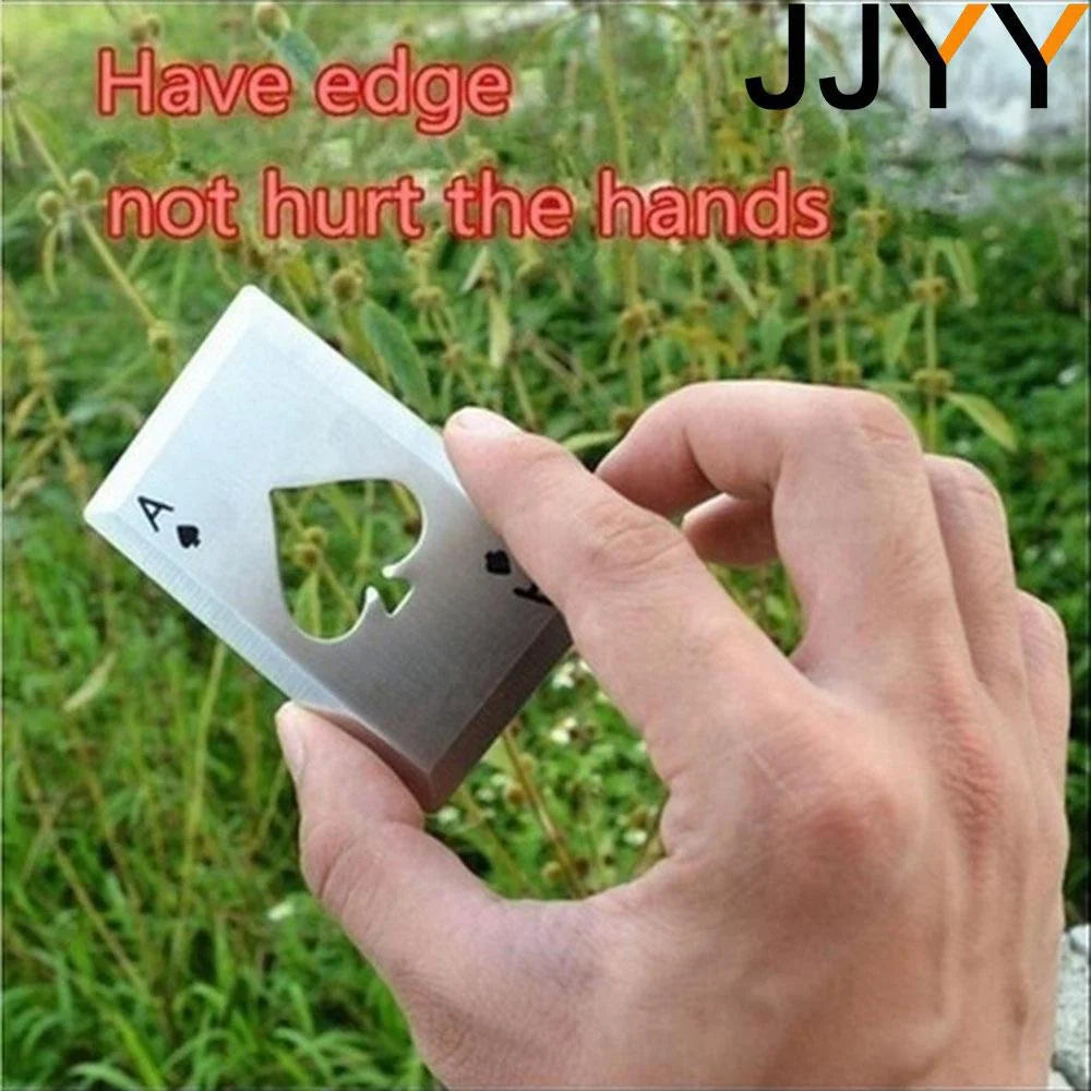 JJYY Black Poker Card Bottle Opener – Stylish & Functional Bar Tool