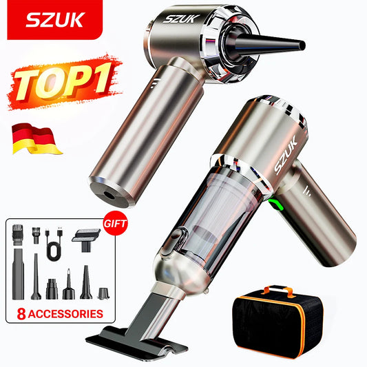 Mini Wireless Car Vacuum – 98500Pa Powerful Suction Cleaner