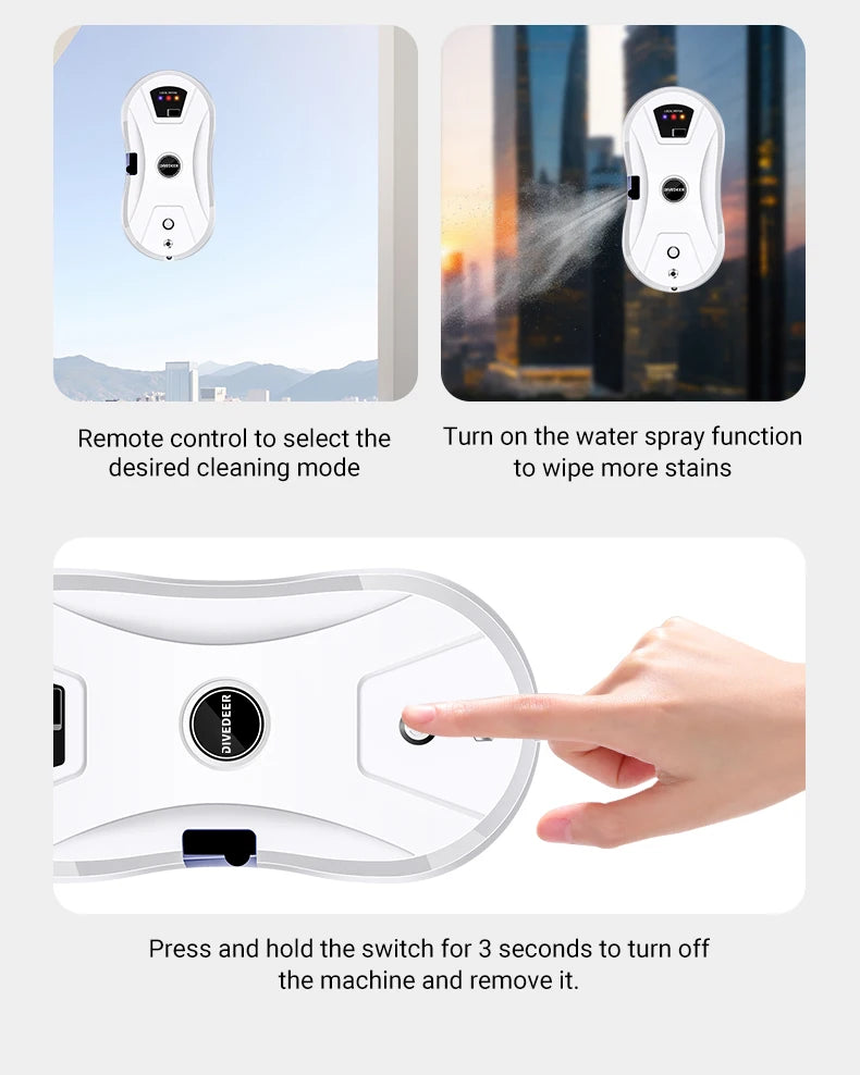 Smart Window Cleaning Robot with Auto Water Spray