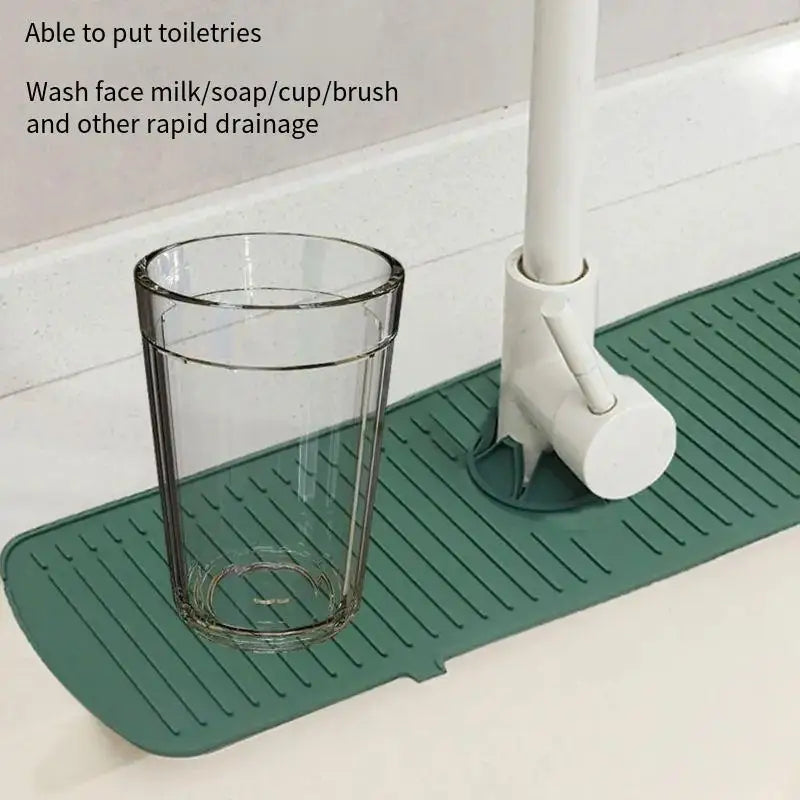 Silicone Tap Mat – Spill-Proof Drying Pad & Organizer