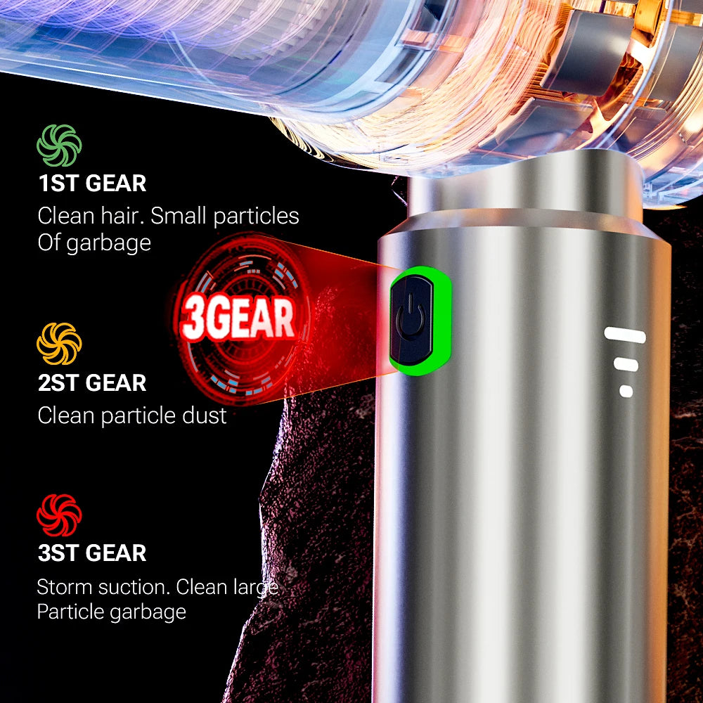 Mini Wireless Car Vacuum – 98500Pa Powerful Suction Cleaner