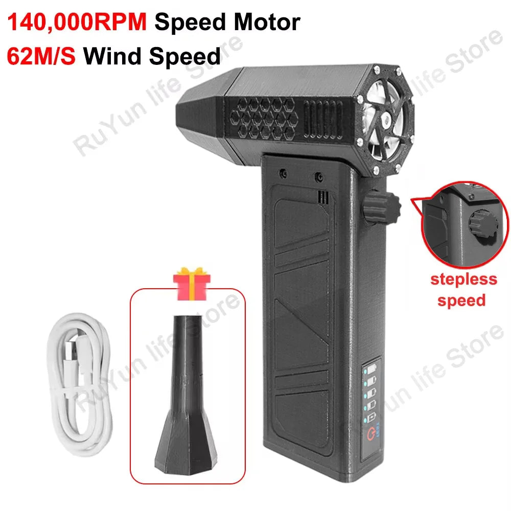 Blast away dust with this 140,000RPM turbo air blower!