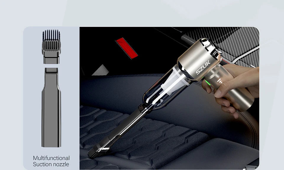 Mini Wireless Car Vacuum – 98500Pa Powerful Suction Cleaner
