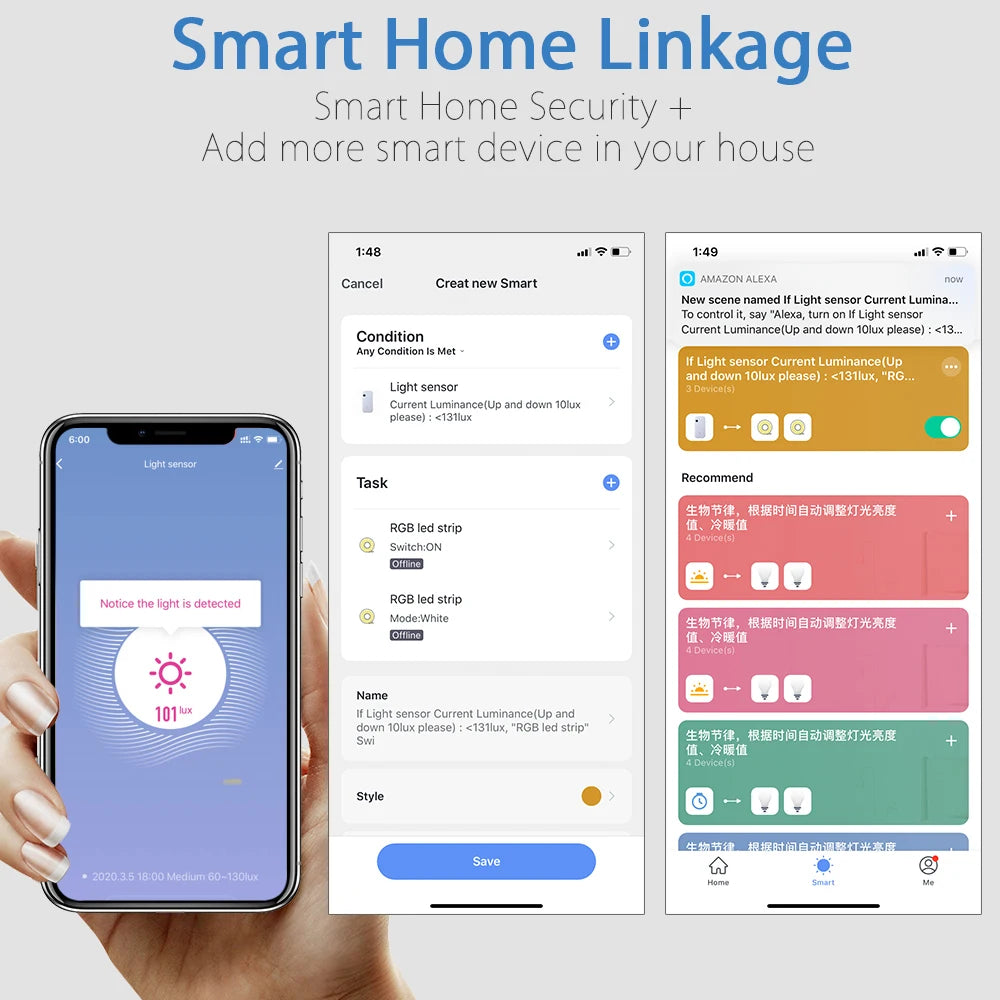 Tuya Smart Light Sensor with App Control